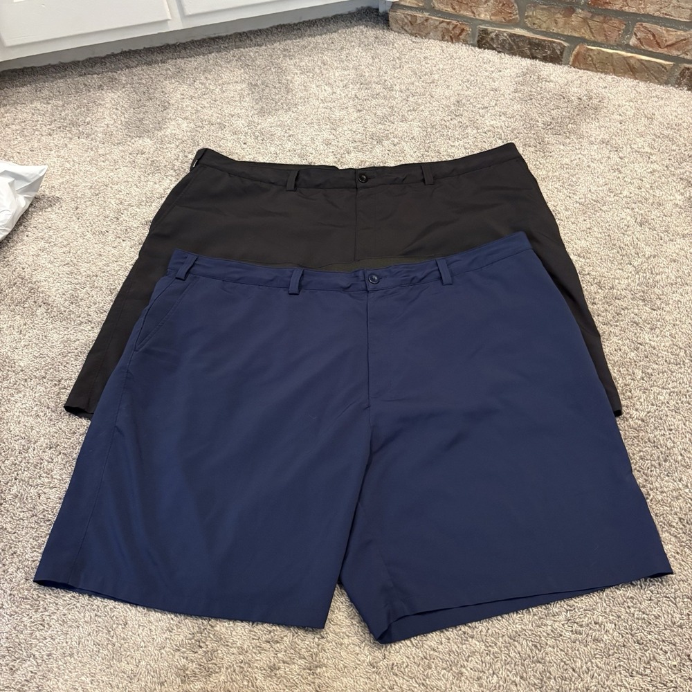 2! Reebok Golf Mens Lightweight Navy Blue Black Performance Athletic Shorts 54
